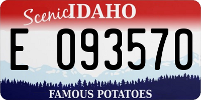 ID license plate E093570