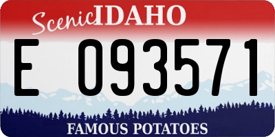 ID license plate E093571