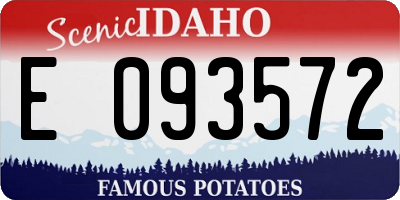 ID license plate E093572