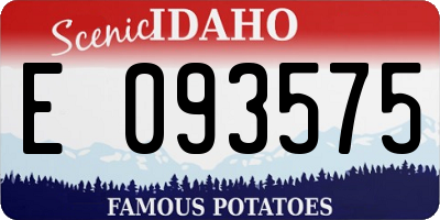 ID license plate E093575