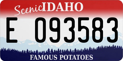 ID license plate E093583