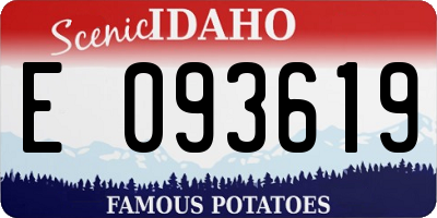 ID license plate E093619