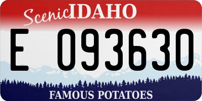 ID license plate E093630