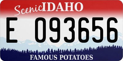 ID license plate E093656