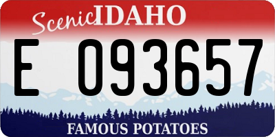 ID license plate E093657