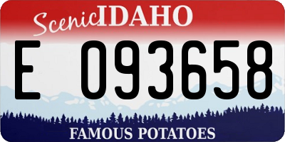 ID license plate E093658