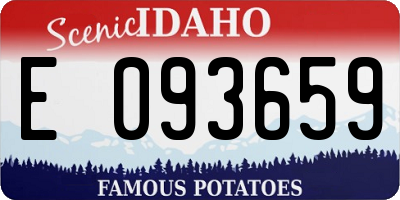 ID license plate E093659