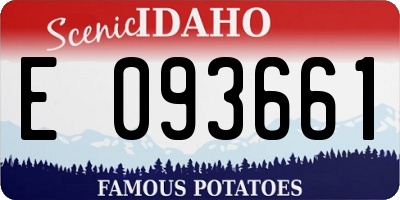 ID license plate E093661