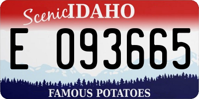 ID license plate E093665