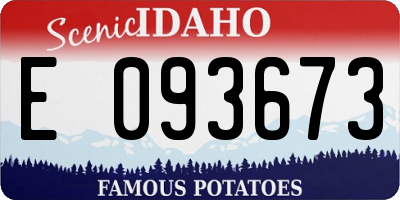 ID license plate E093673
