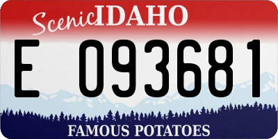 ID license plate E093681