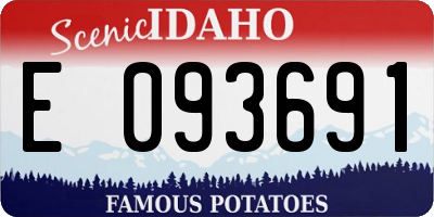 ID license plate E093691