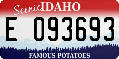 ID license plate E093693