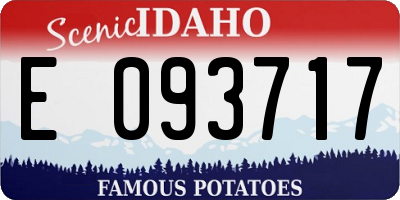 ID license plate E093717