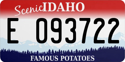 ID license plate E093722