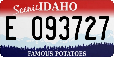 ID license plate E093727
