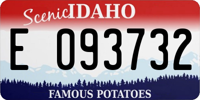ID license plate E093732