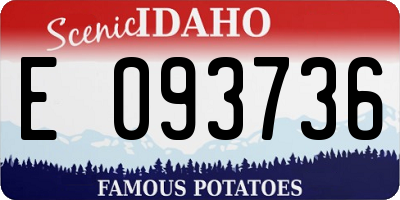 ID license plate E093736