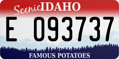 ID license plate E093737