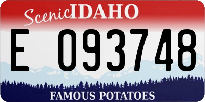 ID license plate E093748