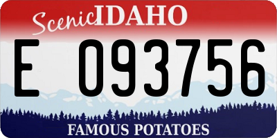 ID license plate E093756