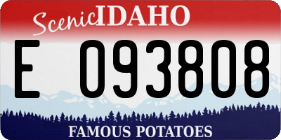 ID license plate E093808