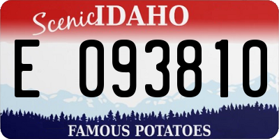 ID license plate E093810