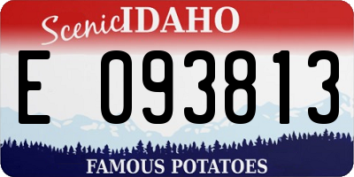ID license plate E093813