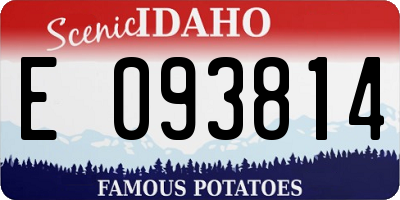 ID license plate E093814