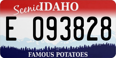 ID license plate E093828