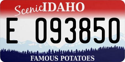 ID license plate E093850