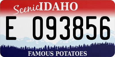 ID license plate E093856