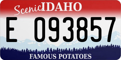 ID license plate E093857