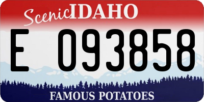 ID license plate E093858