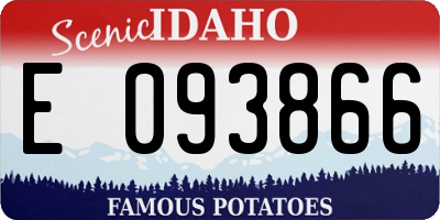 ID license plate E093866