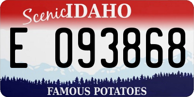 ID license plate E093868