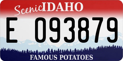 ID license plate E093879