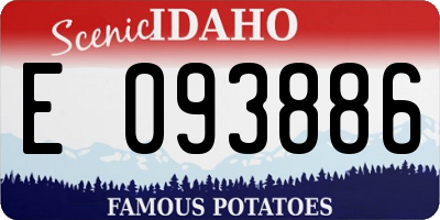 ID license plate E093886