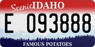 ID license plate E093888