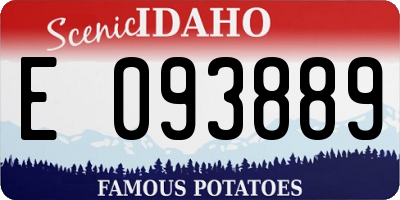 ID license plate E093889