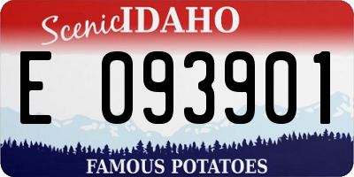 ID license plate E093901