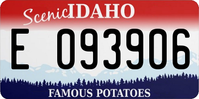 ID license plate E093906