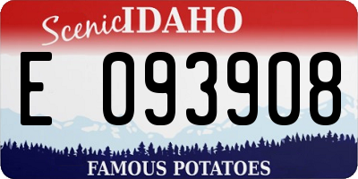 ID license plate E093908