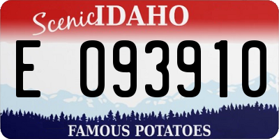 ID license plate E093910