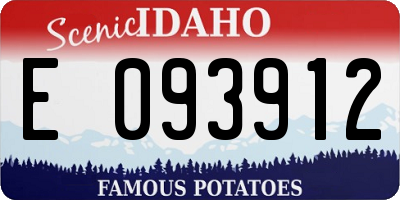 ID license plate E093912