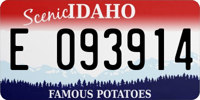ID license plate E093914