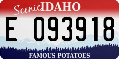 ID license plate E093918