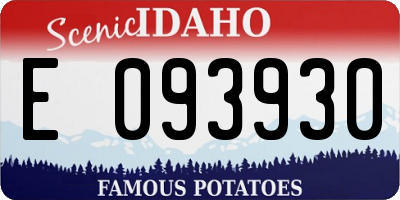 ID license plate E093930