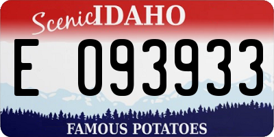 ID license plate E093933