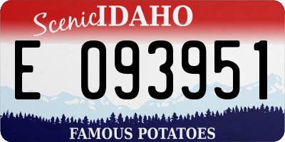 ID license plate E093951